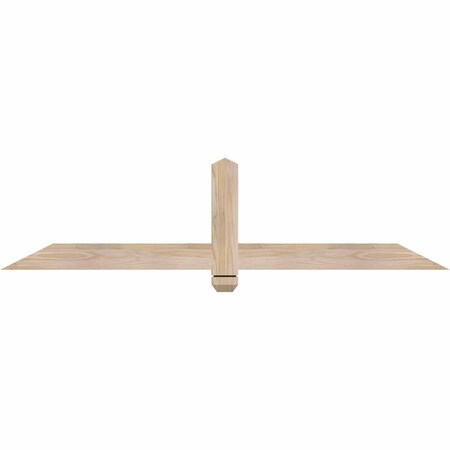 Ekena Millwork Eugene Smooth Timber Gable Bracket, Douglas Fir, 60"W x 15"H x 1 1/2"D x 3 1/2"F, 6/12 Pitch GBW060X15X0204EUG00SDF